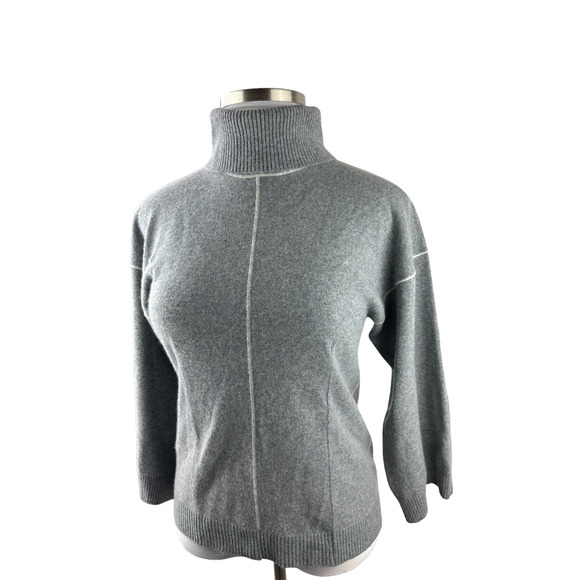 Les Copains Sweaters - Les Copains 100% Cashmere Turtleneck Sweater Gray Italy Size 44 Large H14032